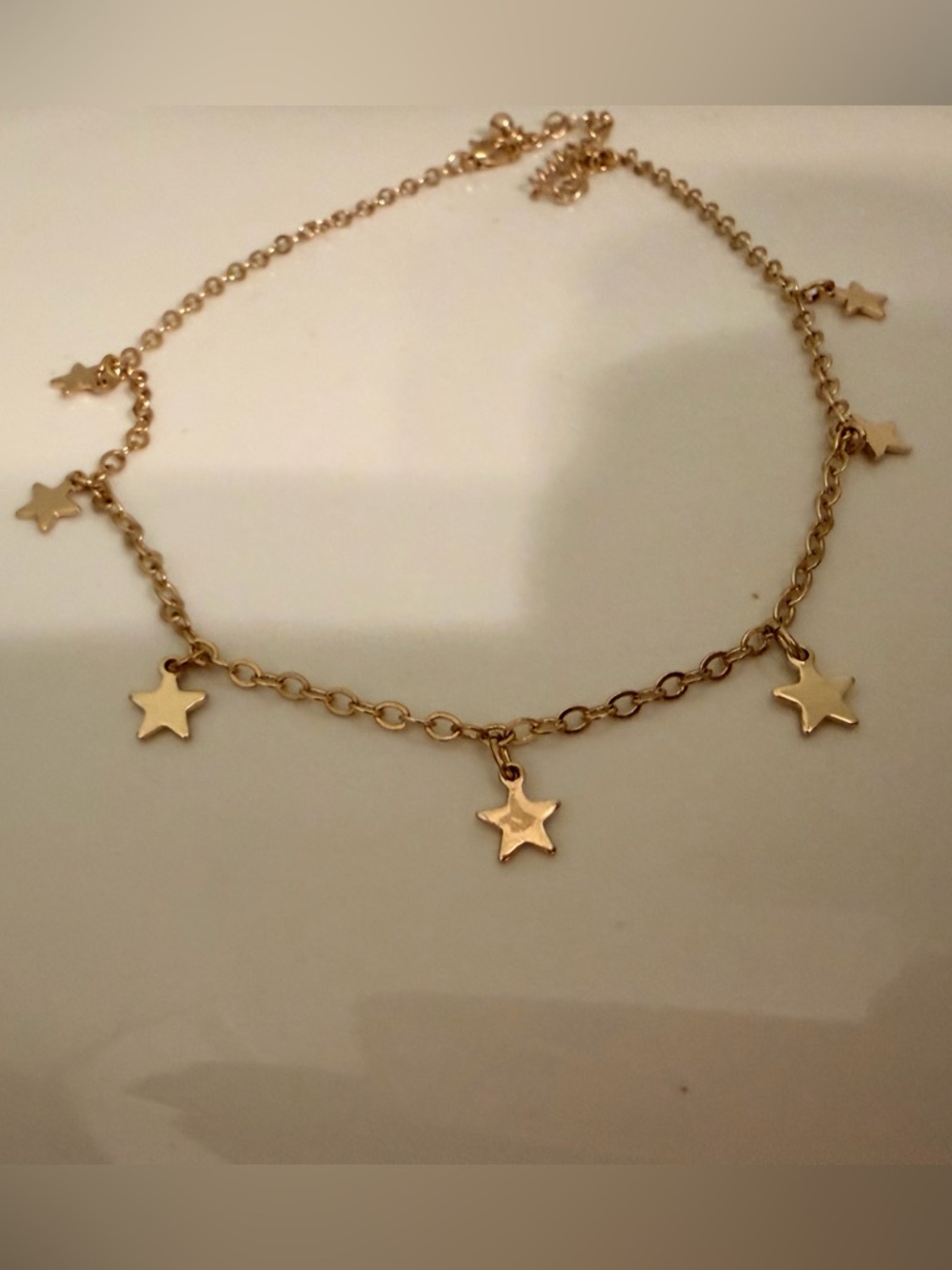 Dainty Gold Star Dangle Necklace for Women